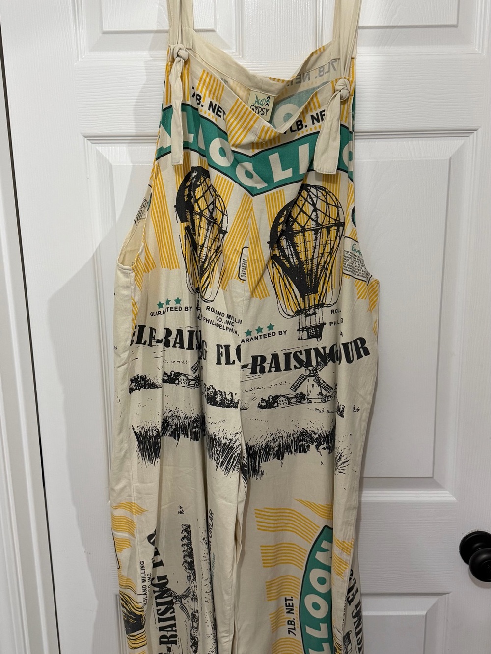 Jaded Gypsy Market Fresh Balloon Print Overalls